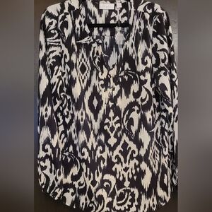 Belle by Kim Gravel Black And White Abstract Top